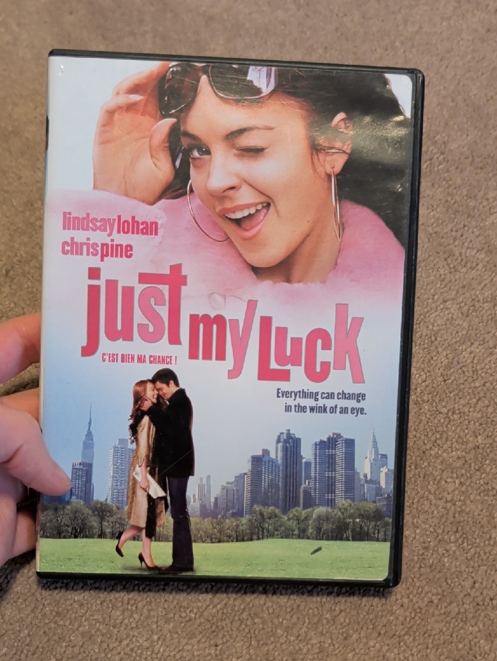 💜 5/$20 Just My Luck DVD - Pink/Blue Cover